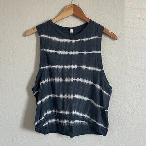 Free People Navy Tie Dye Top (Oversized) - XS